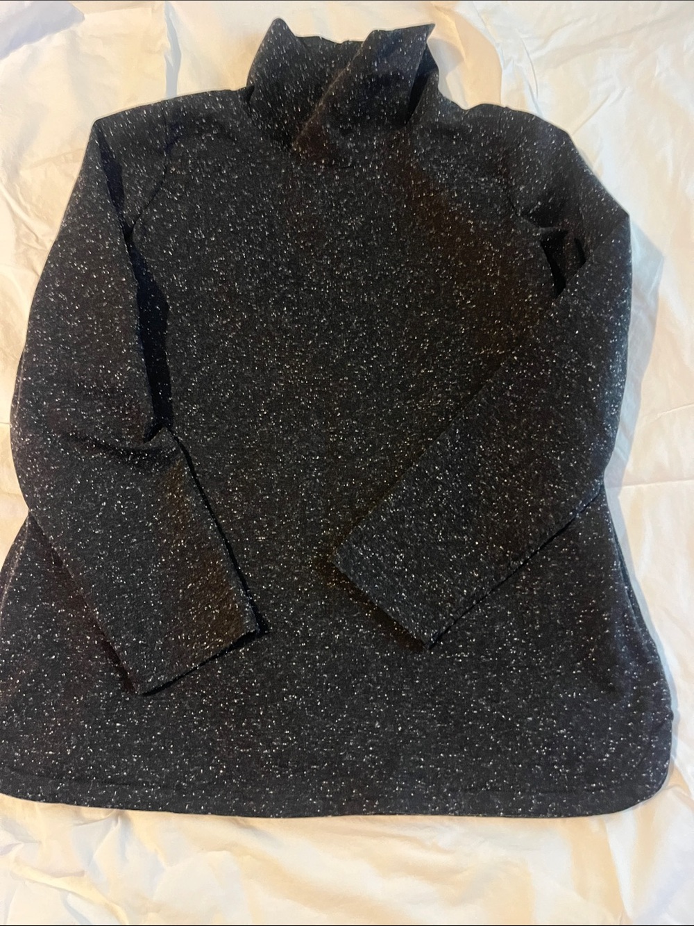 Liz Claiborne Black Speckled Turtleneck Pullover